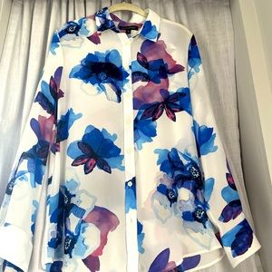 Watercolor Button Down Blouse